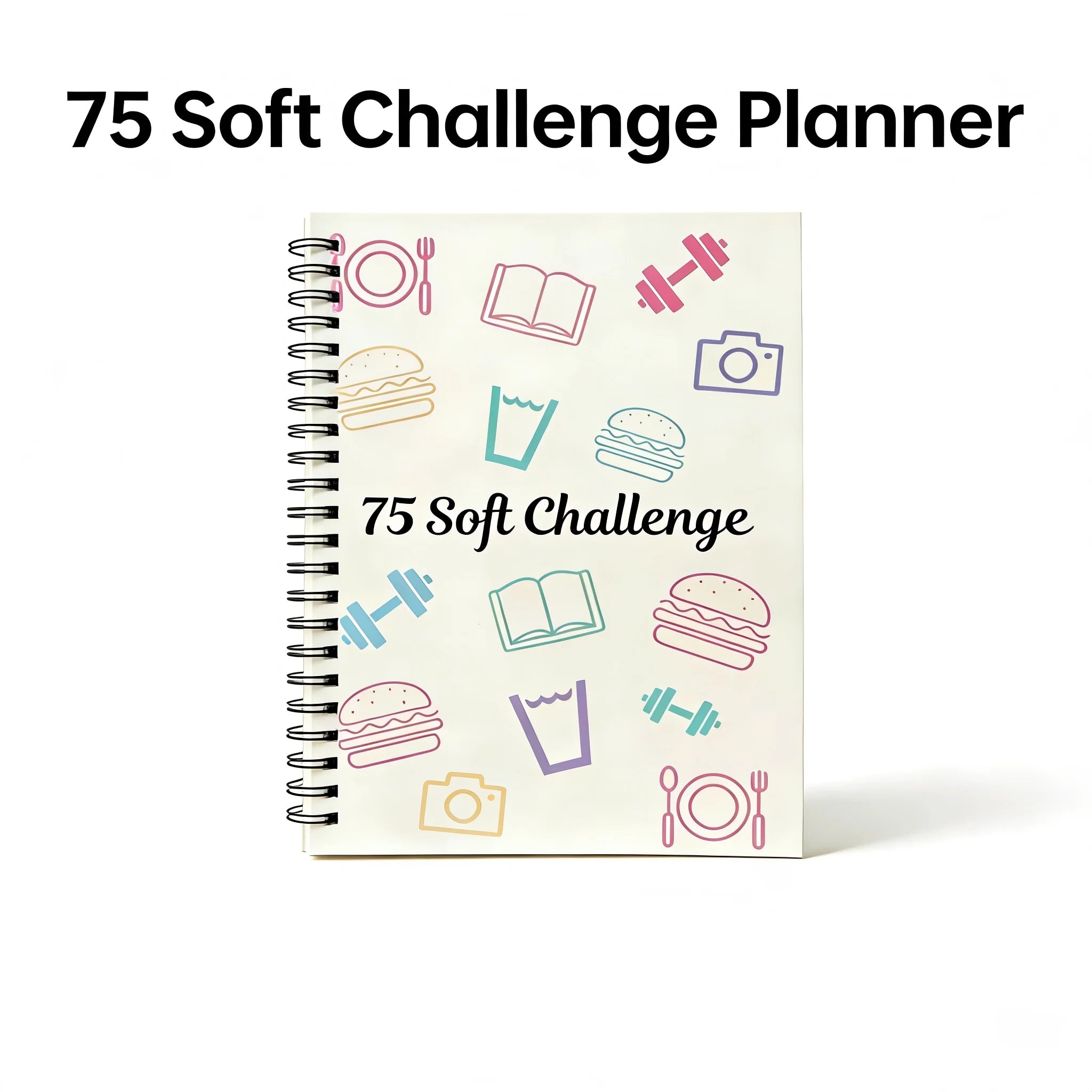 75 Soft Challenge Tracker Journal – Spiral Bound Fitness & Habit Log Notebook for Daily Progress Tracking