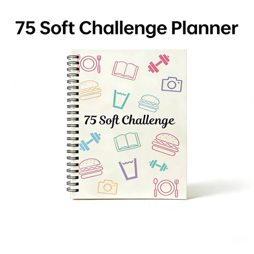 75 Soft Challenge Tracker Journal – Spiral Bound Fitness & Habit Log Notebook for Daily Progress Tracking