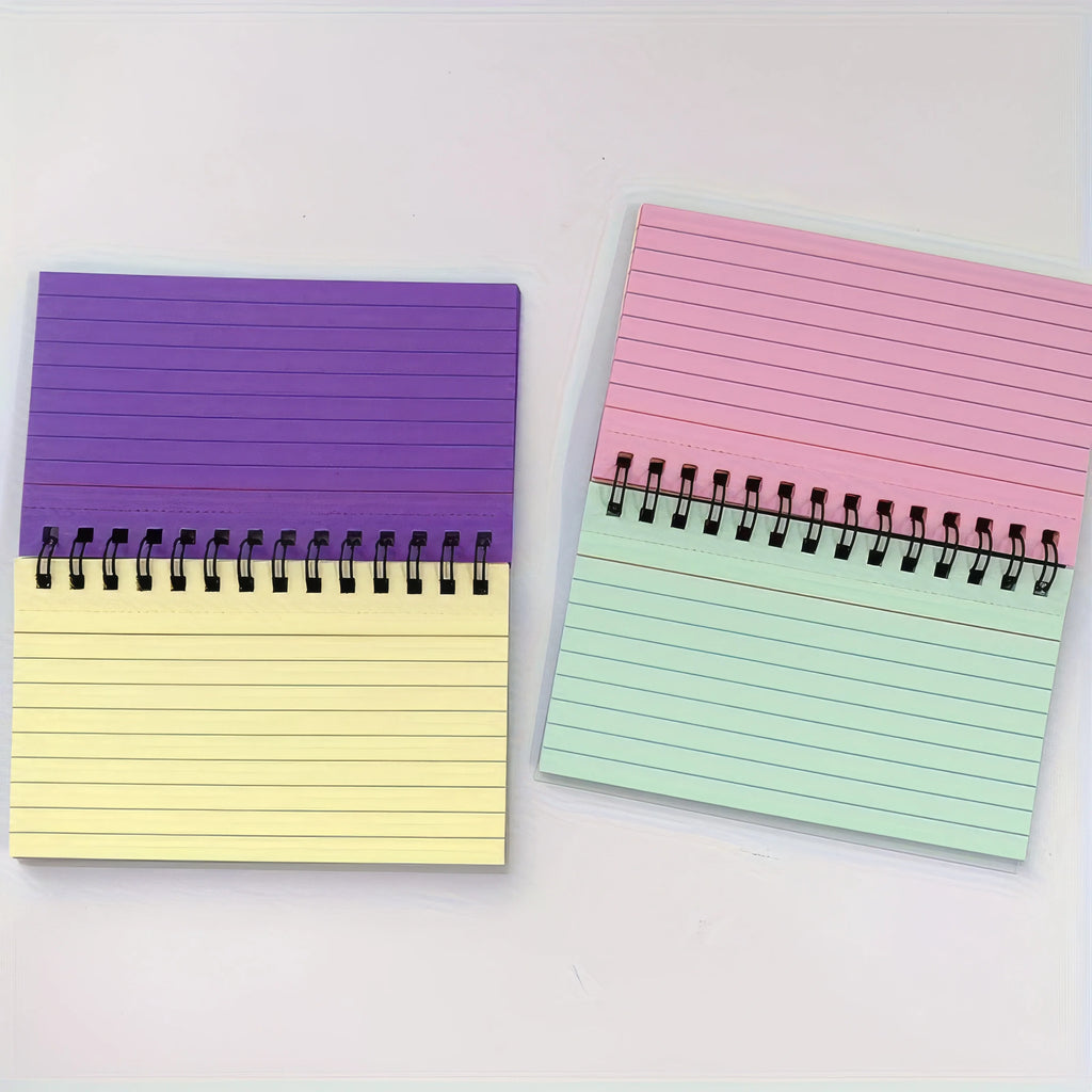 Small Colorful Spiral Notebooks Compact Notepad for School Home Office Stationery Writing Work
