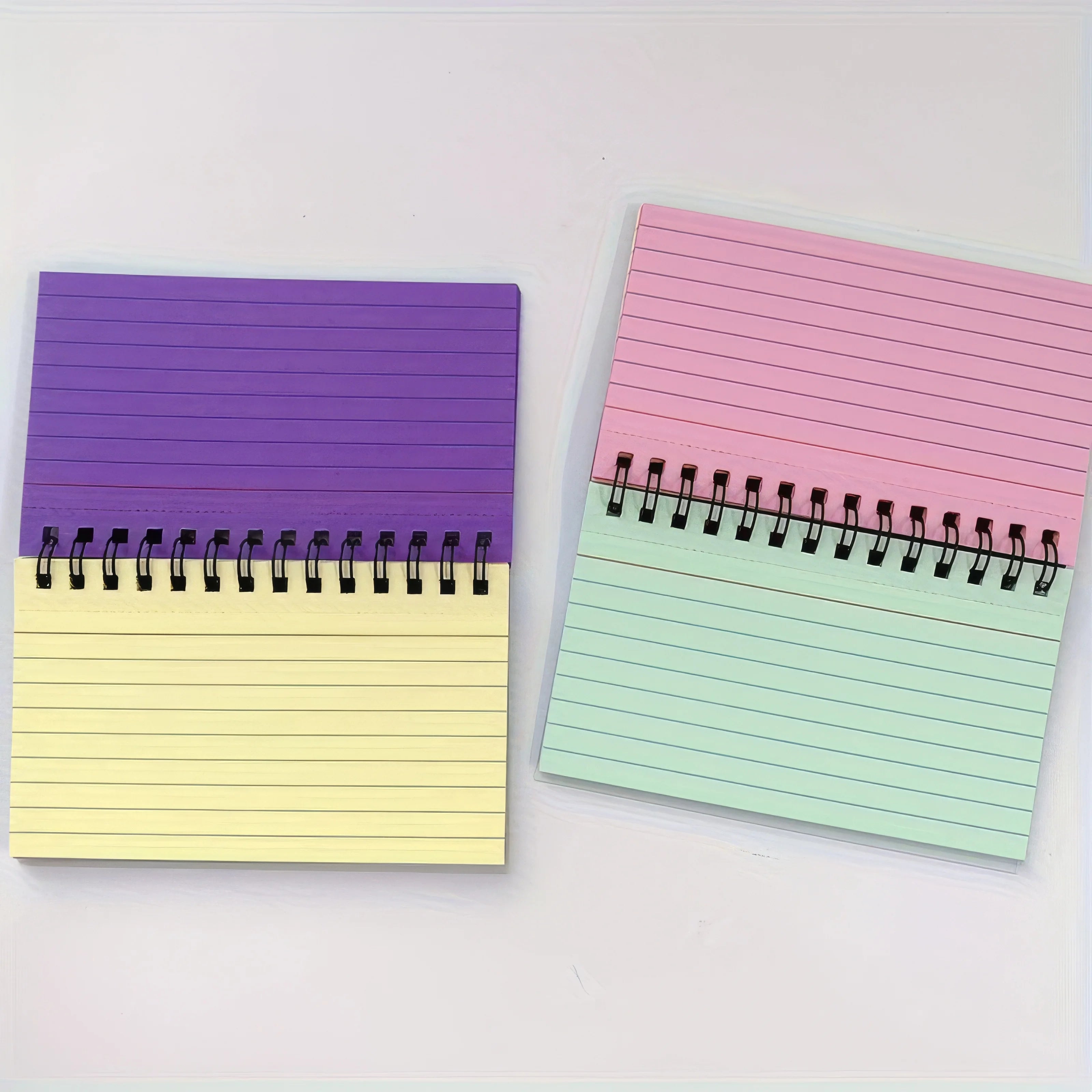Small Colorful Spiral Notebooks Compact Notepad for School Home Office Stationery Writing Work