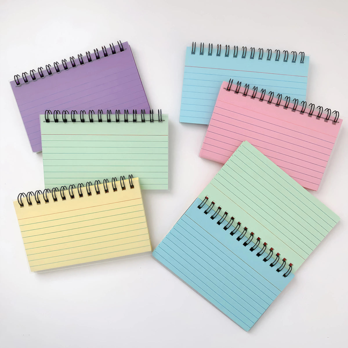 Small Colorful Spiral Notebooks Compact Notepad for School Home Office Stationery Writing Work